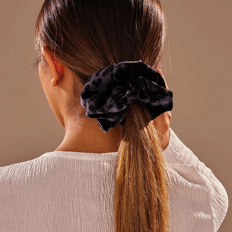ROXI | Oversized Leopard Print Scrunchie for Women Elastic Hair Tie Girls Velvet Hair Rubber Bands Korea Fashion