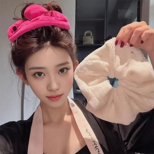Vintage Velvet Solid Color Large Hair Scrunchies for Women Fashion High Absorbency Plush Elastic Hair Rope Ties Hair Accessoires